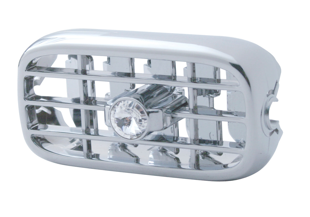 (4) Peterbilt 2006 -18 379 389 Heater A/C Vent Chrome Plastic Dash Clear Diamond