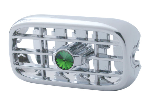 (4) Peterbilt 2006 -18 379 389 Heater A/C Vent Chrome Plastic Dash Green Diamond