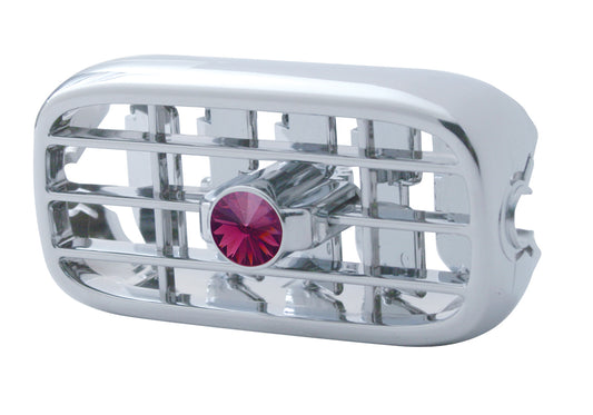 (4) Peterbilt 2006 -18 379 389 Heater A/C Vent Chrome Plastic Dash Purple Diamond