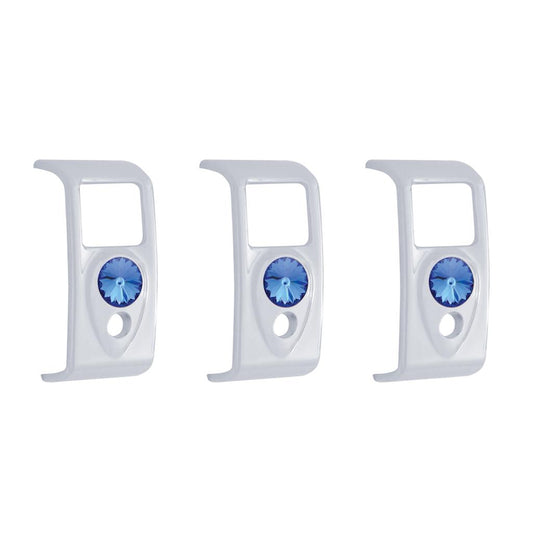 (3) Pack Rocker Switch Covers W/Blue Diamond 2006+ Fits Kenworth W900 T800 T660 C500