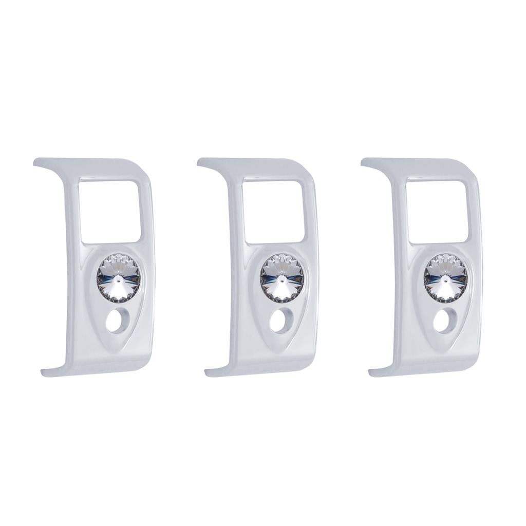 (3) Pack Rocker Switch Covers W/Clear Diamond 2006+ Fits Kenworth W900 T800 T660 C500