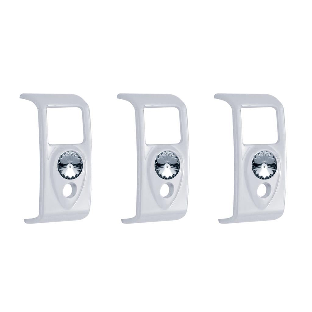 (3) Pack Rocker Switch Covers W/Smoke Diamond 2006+ Fits Kenworth W900 T800 T660 C500