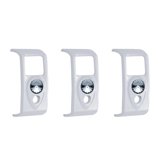 (3) Pack Rocker Switch Covers W/Smoke Diamond 2006+ Fits Kenworth W900 T800 T660 C500