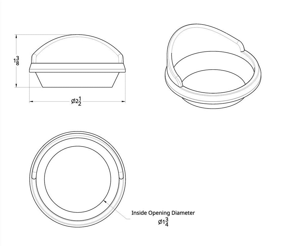 Chrome Plastic Small Gauge Bezel with Visor  2006+ Fits Kenworth