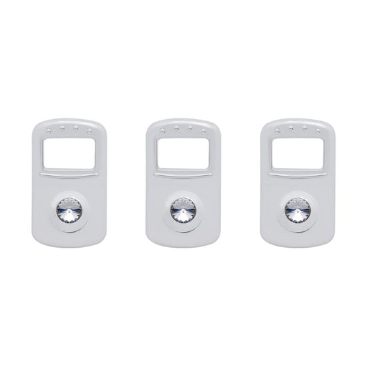 Rocker Switch Cover  Fits Kenworth/Peterbilt - Clear Diamond (Card of 3)
