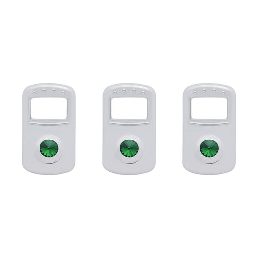 Rocker Switch Cover  Fits Kenworth/Peterbilt - Green Diamond (Card of 3)