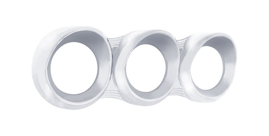 3 Gauge Chrome Cluster Bezel with Visor for Peterbilt (2005 & Older)- Horizontal