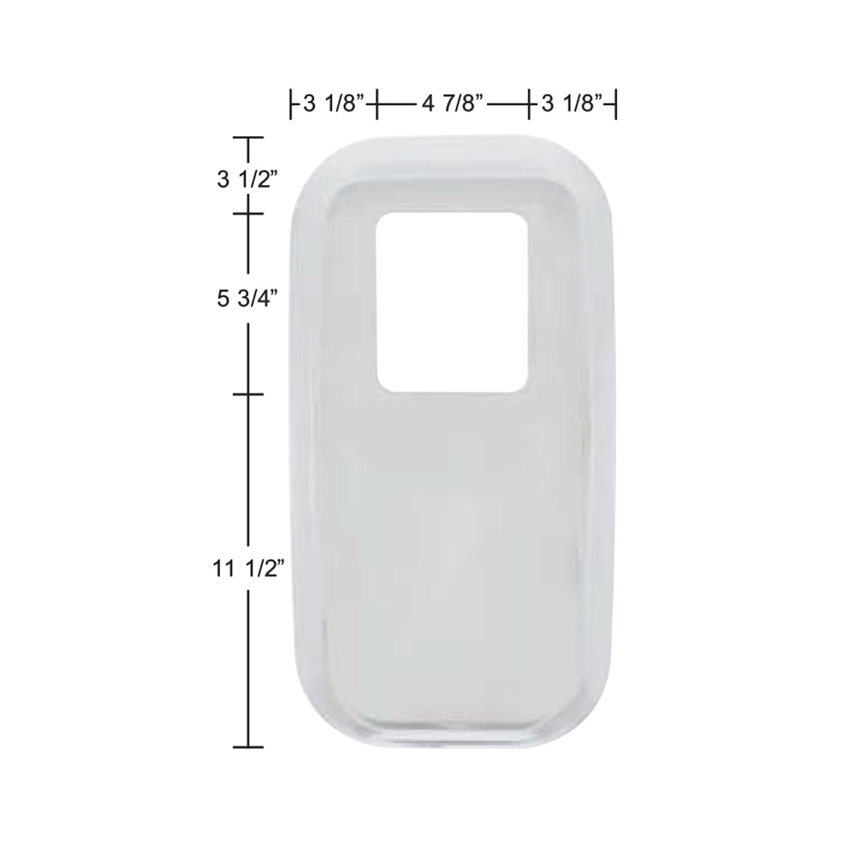 Chrome Plastic Gear Shift Plate Cover for Peterbilt 386/388/389/567/579/587.