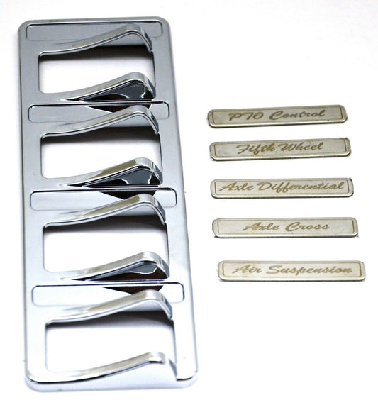 Peterbilt 579 2013-2019 and 2014-2018 567 Chrome Rocker 4 Switch Cover