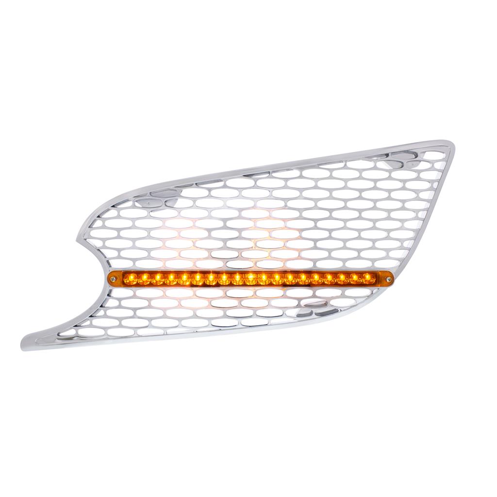 Air Intake Grille w/LED Light 2012-21 Peterbilt 579 Amber LED/Amber Lens LH&RH