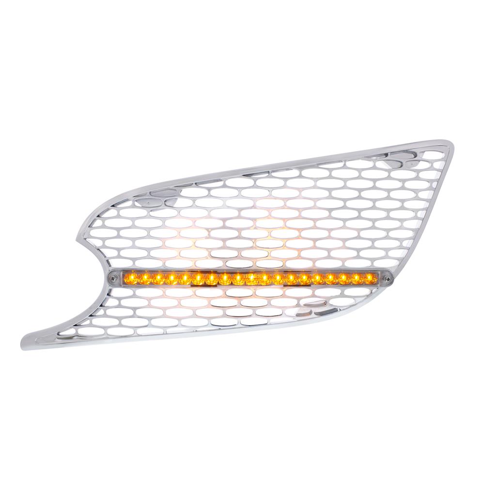 Air Intake Grille w/LED Light 2012-21 Peterbilt 579 Amber LED/Clear Lens LH&RH