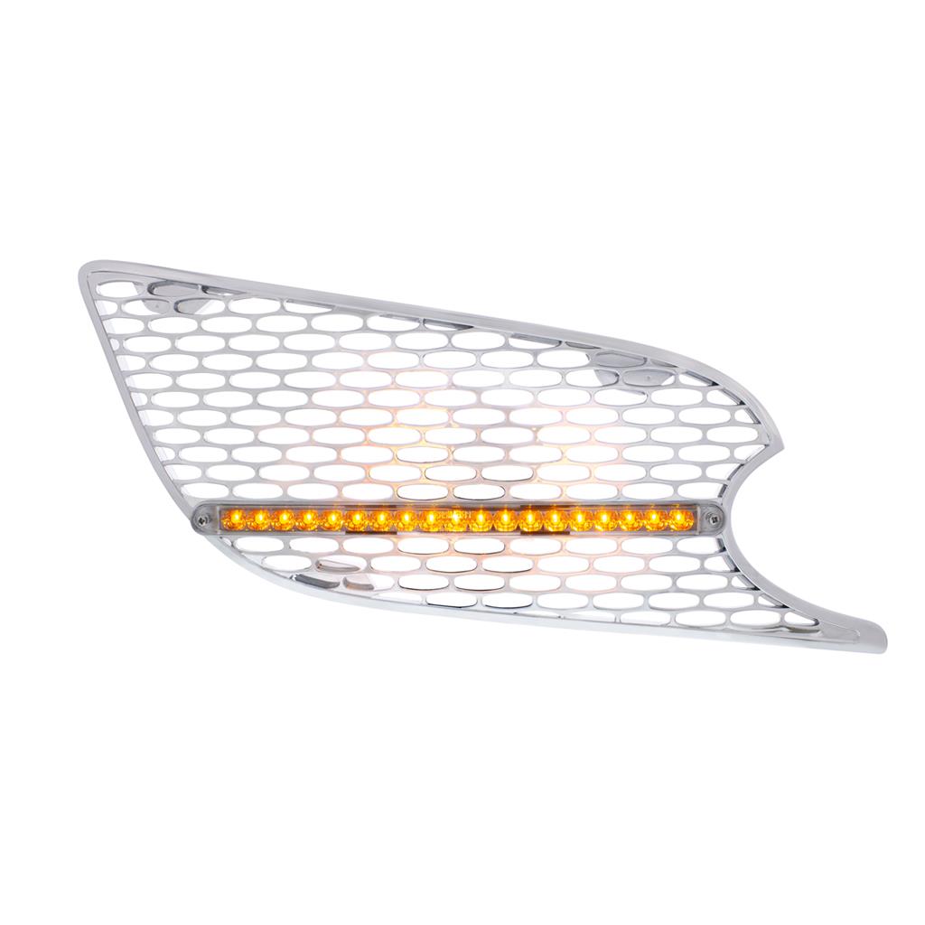 Air Intake Grille w/LED Light 2012-21 Peterbilt 579 Amber LED/Clear Lens LH&RH
