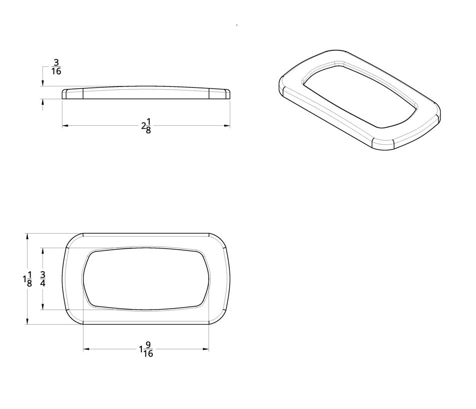 (2 Card) Chrome Plastic Rocker Switch Trim Bezel Compatible with Mack Trucks