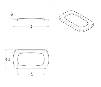 (2 Card) Chrome Plastic Rocker Switch Trim Bezel Compatible with Mack Trucks