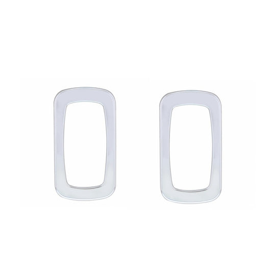 (2 Card) Chrome Plastic Rocker Switch Trim Bezel Compatible with Mack Trucks