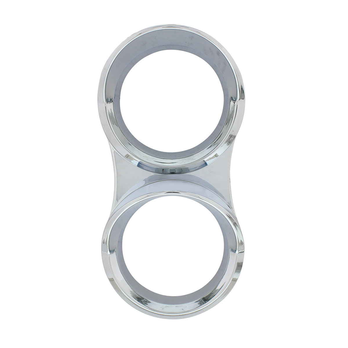 Chrome Small 2-Gauge Plastic Bezel with Visor fits Mack Trucks