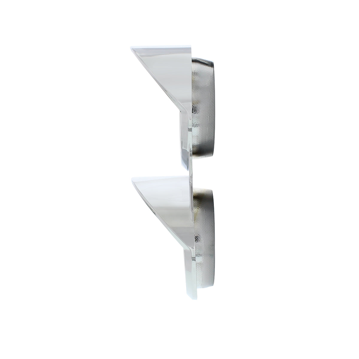 Chrome Small 2-Gauge Plastic Bezel with Visor fits Mack Trucks