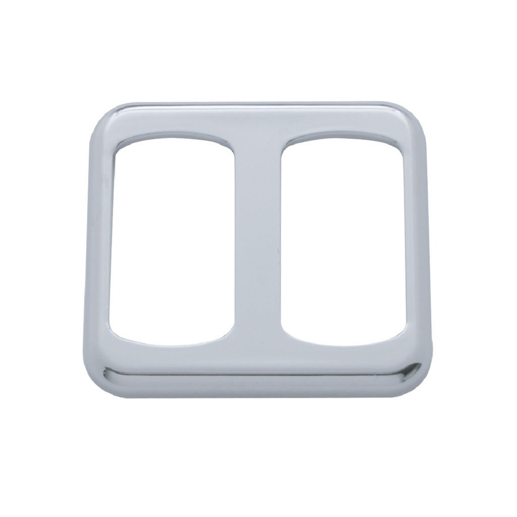 Chrome Freightliner Rocker Switch Trim - Double for Window Switch Panel