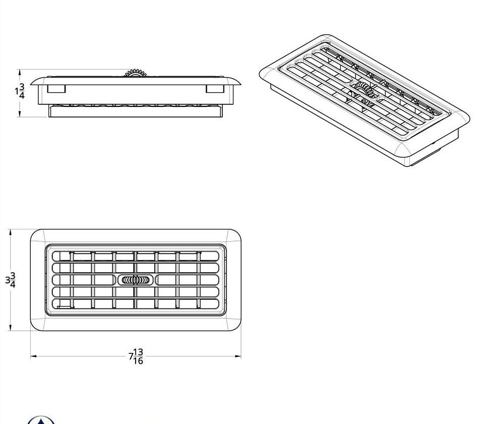 Chrome Plastic A/C Heater Sleeper Vent HVAC for Freightliner Century