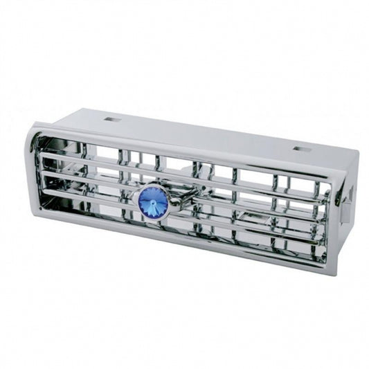Freightliner Century Heater A/C Vent / Chrome Plastic Dash Vent Grill / Blue
