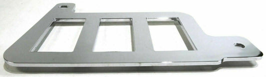 3-Opening Freightliner Lower Right Bottom Dash Chrome Plastic Switch Panel