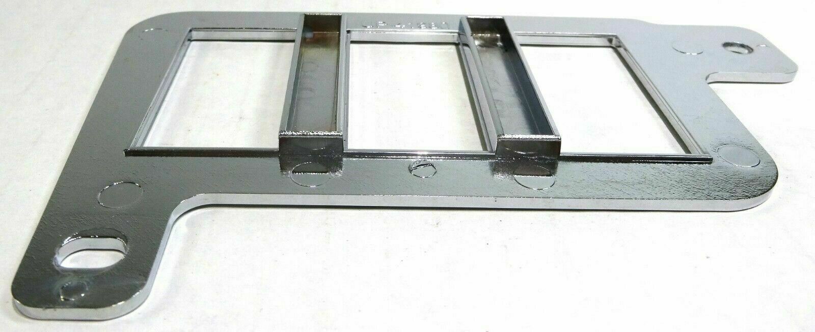 3-Opening Freightliner Lower Right Bottom Dash Chrome Plastic Switch Panel