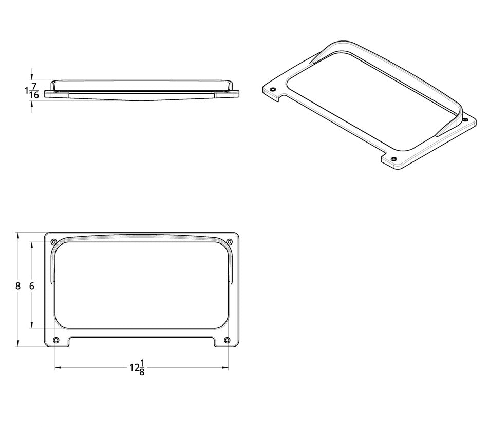 Chrome Center Gauge Cluster Cover W/Visor For Freightliner Century, Columbia, M2