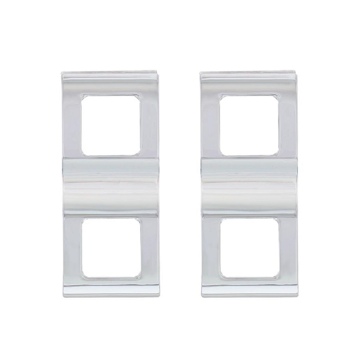 (2) 2008-2017 Freightliner Cascadia Chrome Plastic Switch Covers - 2 Openings