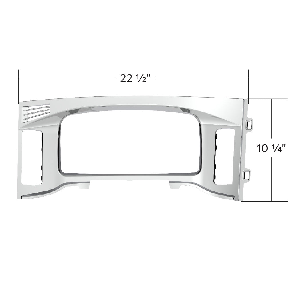 Chrome Plastic Center Dash Instrument Bezel Fits 2018-2023 Freightliner Cascadia