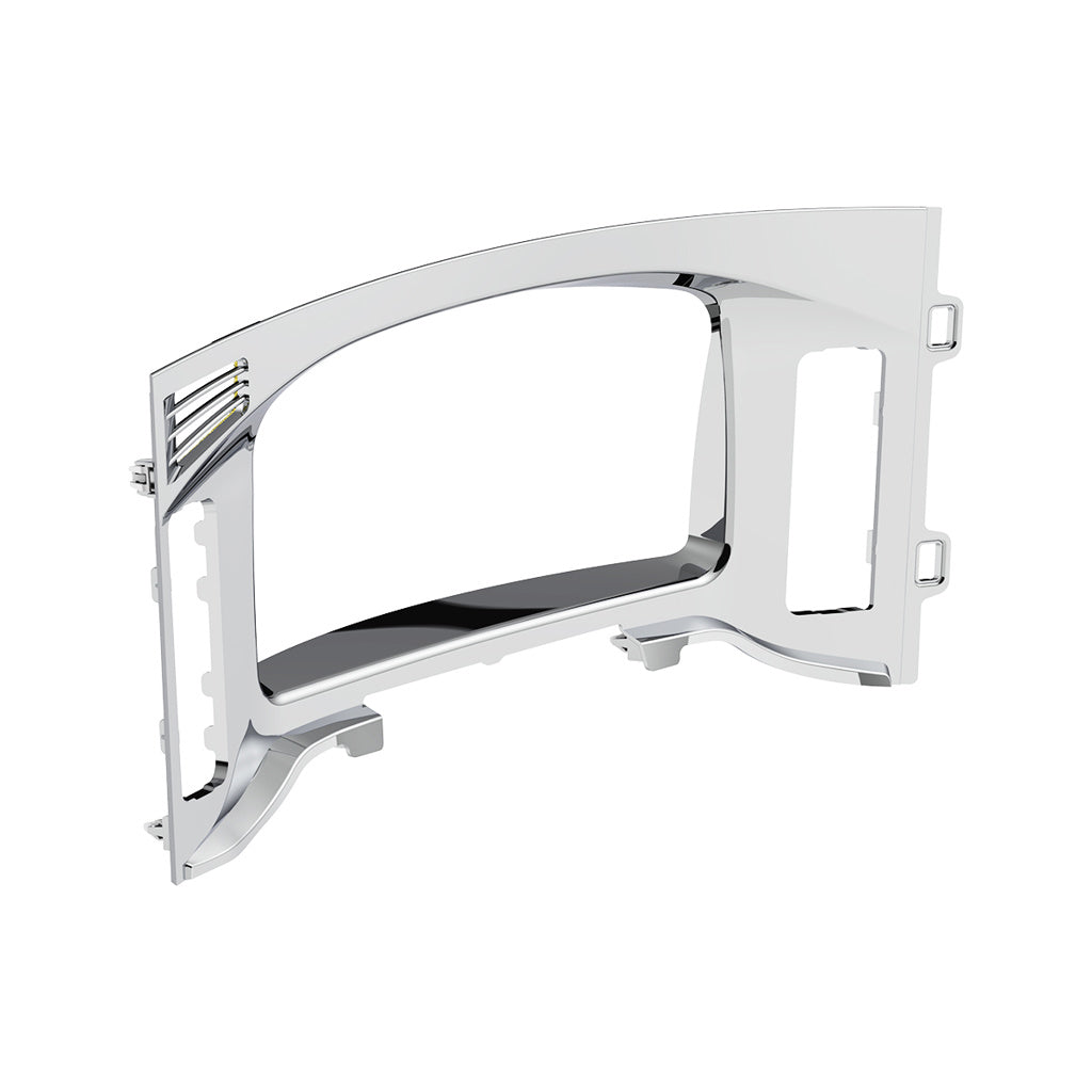 Chrome Plastic Center Dash Instrument Bezel Fits 2018-2023 Freightliner Cascadia