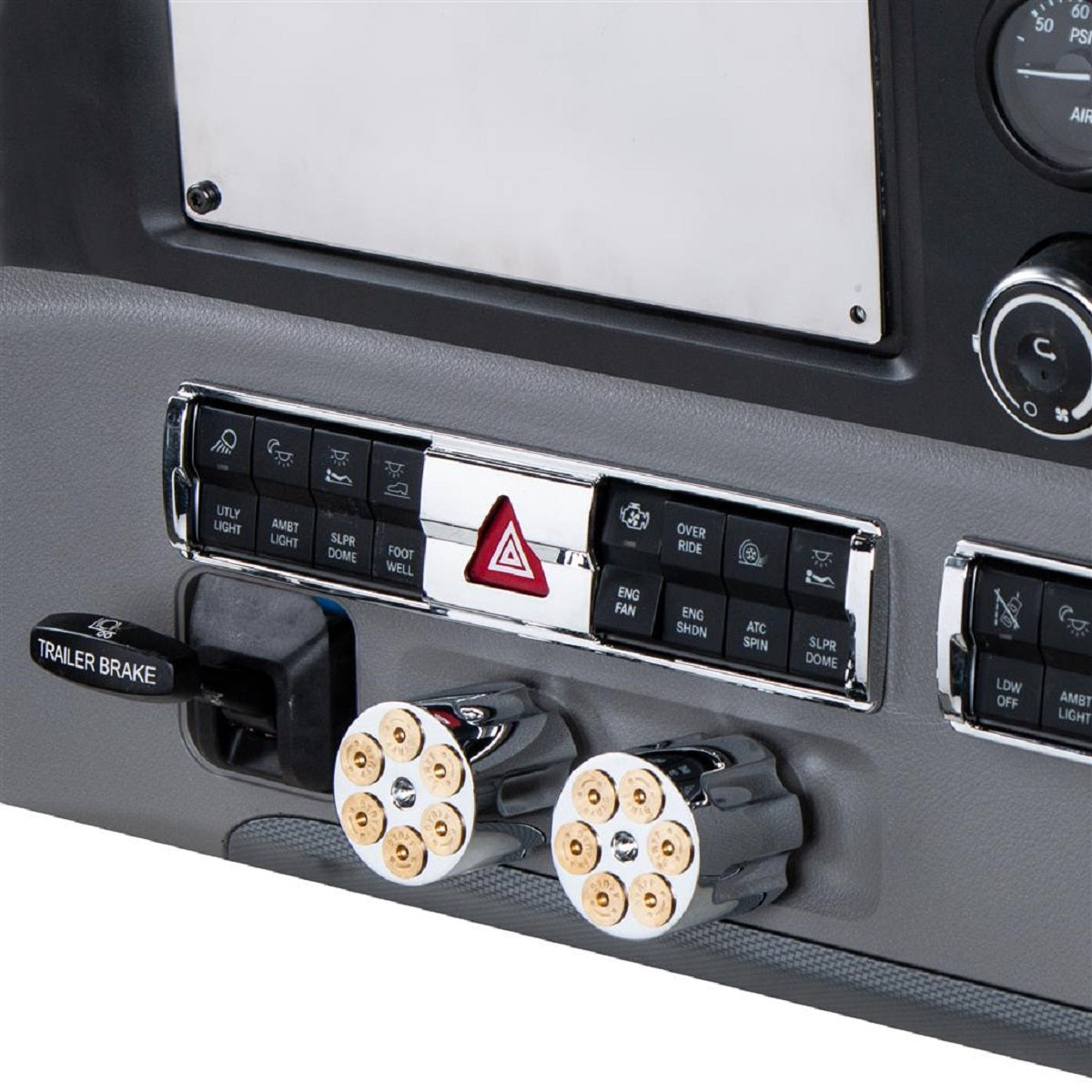Chrome Hazard Switch Panel Trim For 2018-2021 Freightliner Cascadia