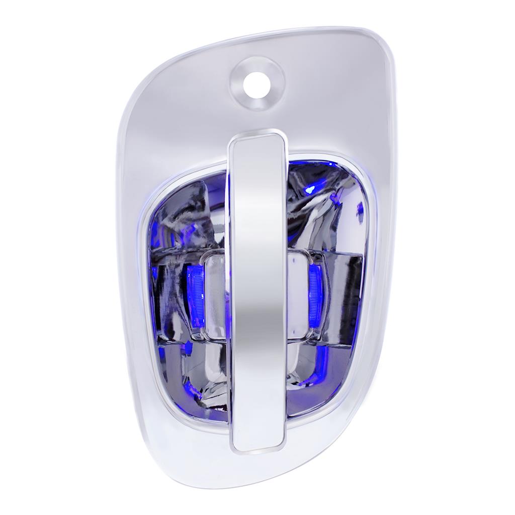 2008-17 (6) Blue LED Chrome Door Handle Cover Freightliner Cascadia RH LH