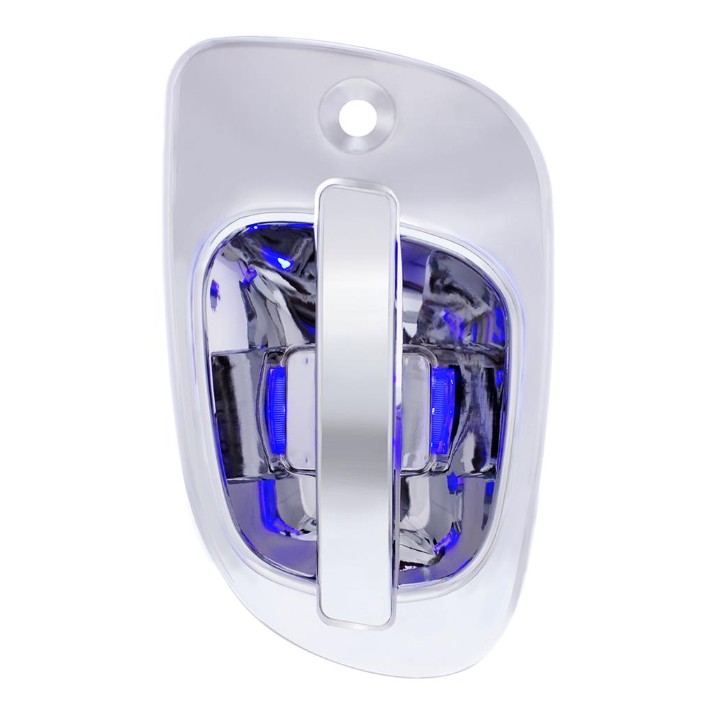 2008-17 (6) Blue LED Chrome Door Handle Cover Freightliner Cascadia RH LH