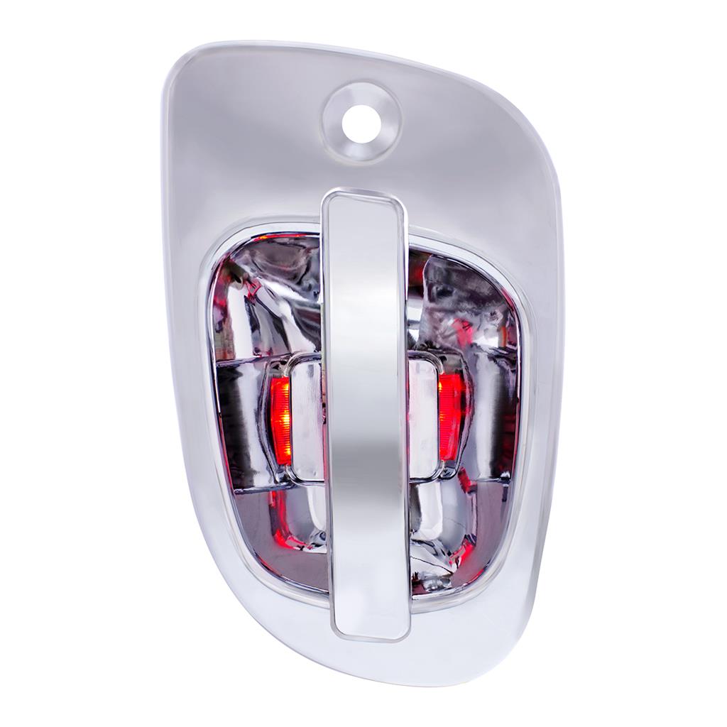 2008-17 (6) Red  LED Chrome Door Handle Cover Freightliner Cascadia RH LH