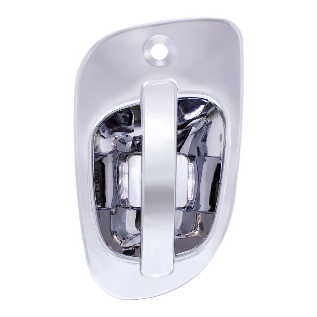 2008-17 (6) White LED Chrome Door Handle Cover Freightliner Cascadia RH LH