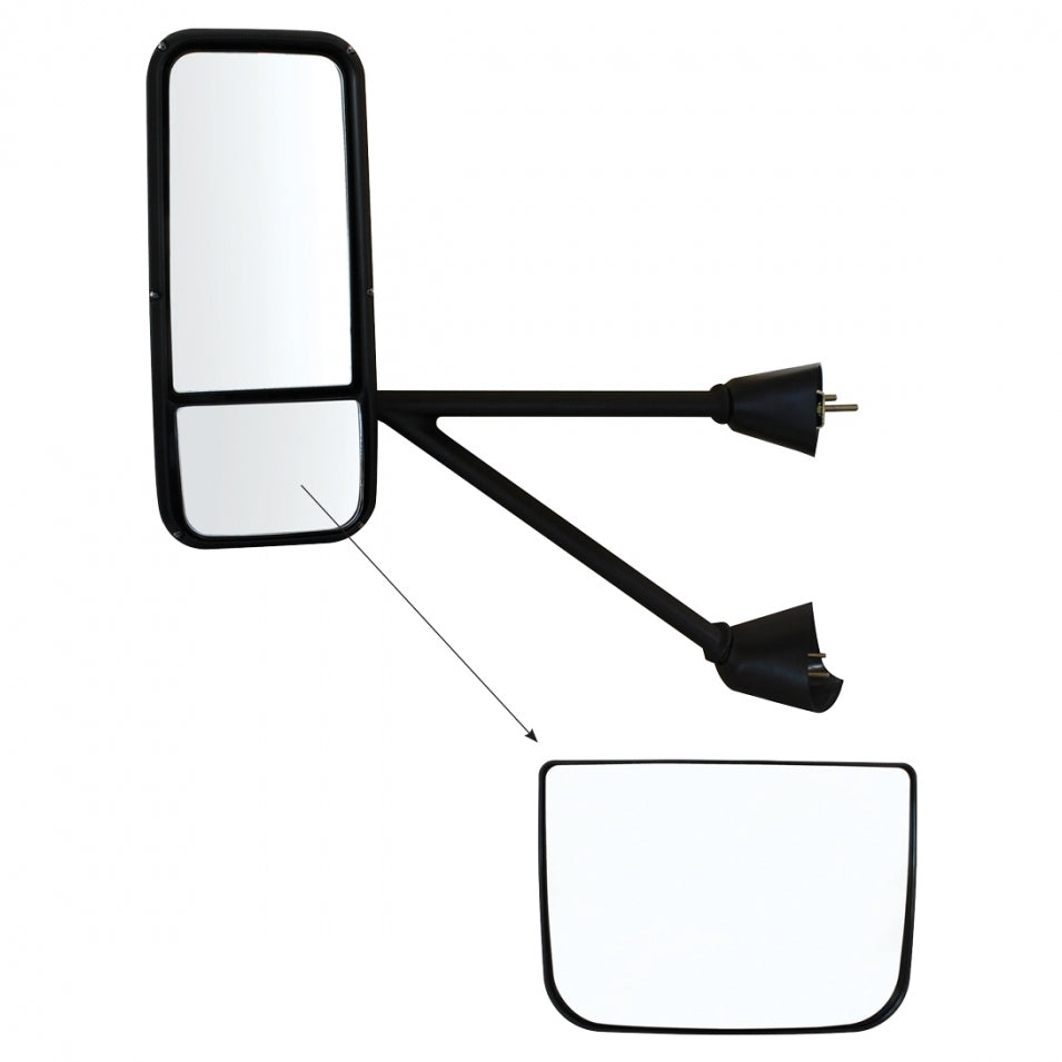 Fits Kenworth T600/T660/T800 Series Mirror Only Lower W/Defrost Heated Semi Truck