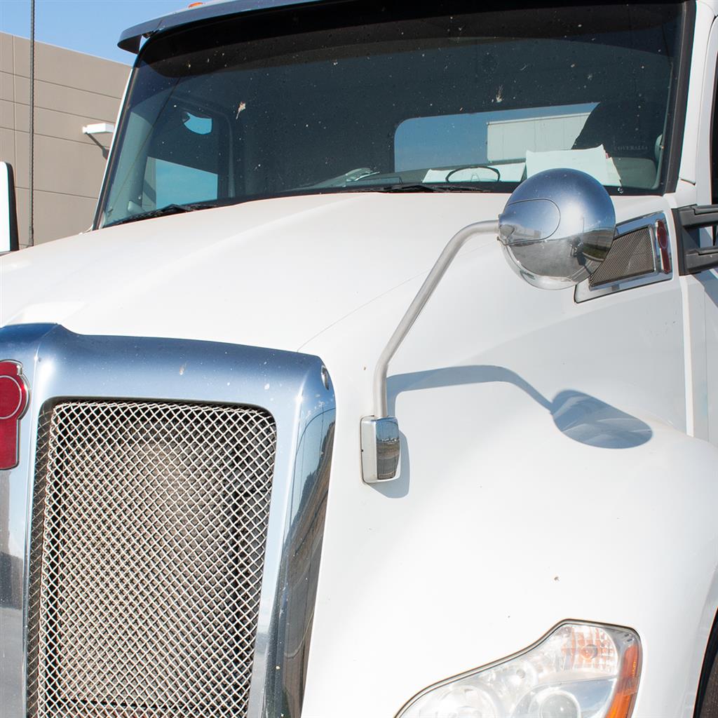 2013-19 Exterior Hood Mounted Chrome Mirror Driver Side LH  Fits Kenworth T680