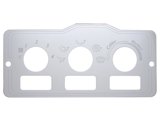 Stainless Steel A/C Control Plate Peterbilt 377/378/379 (2001-2005)
