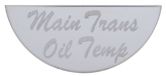 Gauge Plate Emblem for Peterbilt 359 379 Main Trans Temperature Stainless Etched