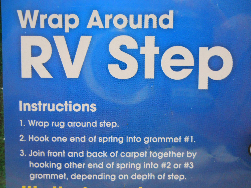 RV Camper MotorHome 5th Wheel Trailer Grey Gray Entry Door Step Carpet Rug Cover