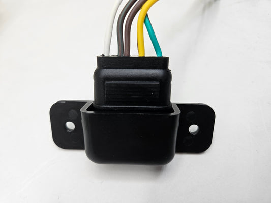 Boat RV Camper Trailer 4 Way Flat Plug Holder / 4 Way Wiring Flat Plug Holder
