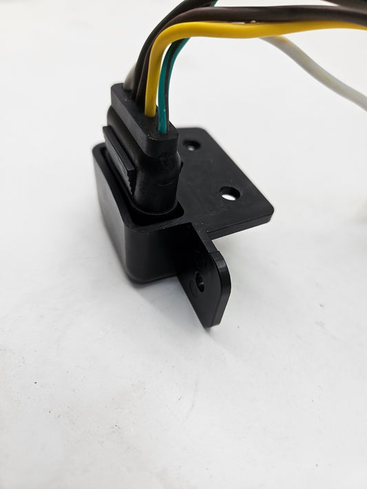 Boat RV Camper Trailer 4 Way Flat Plug Holder  Wiring Flat Plug Holder Top Mount