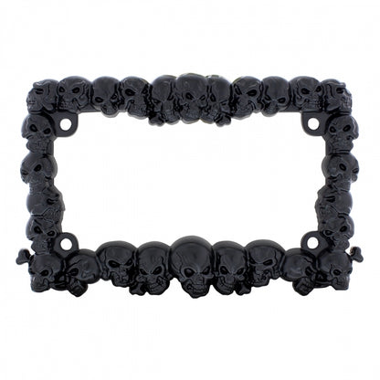 Black Skull Motorcycle License Plate Frame