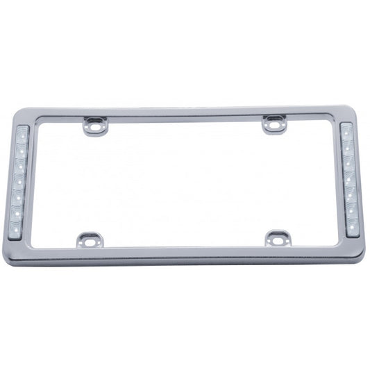 Car Pickup Truck License Plate Tag Frame Holder / White LED Reverse