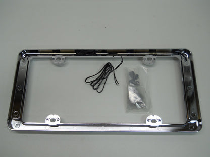 Car Pickup Truck Ford Chevy License Plate Tag Frame Holder / Red LED Brake Light