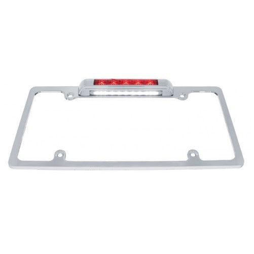 Chrome License Plate Bracket / Red LED Brake Stop Tail Light / LED License Light