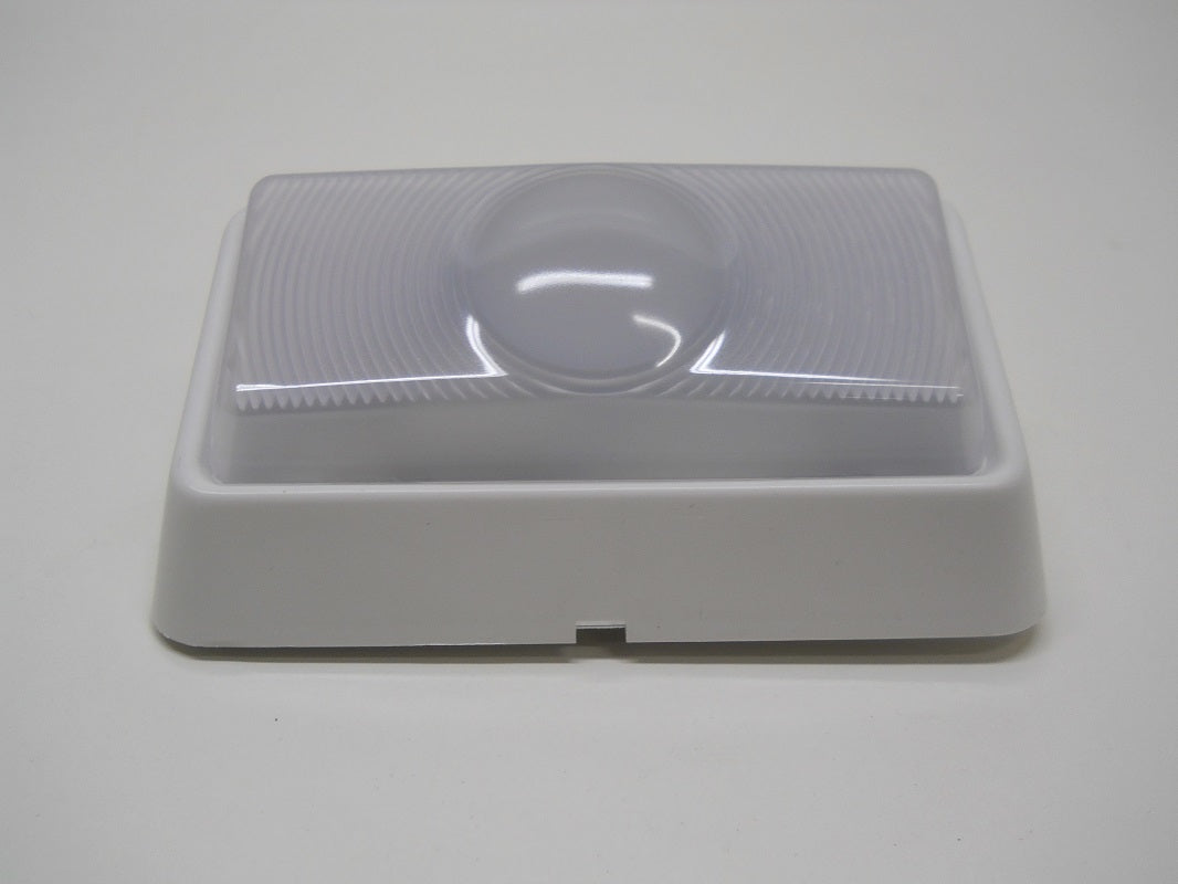 White LED 12V RV Camper Trailer Porch Security Light / Angled White Base
