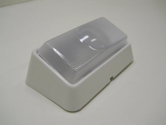 White LED 12V RV Camper Trailer Porch Security Light / Angled White Base