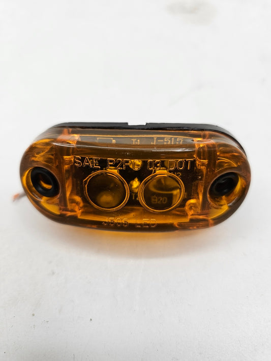 Amber LED 2.5" Truck Trailer Clearance Side Marker Light / Hot Dot Surface Mount