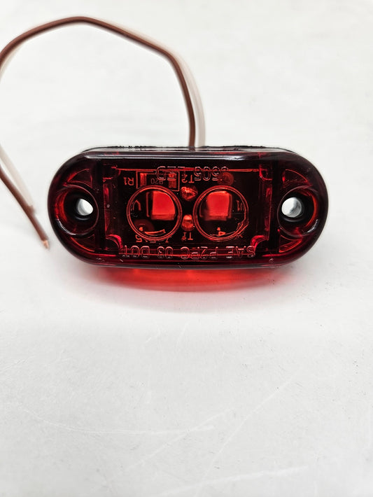 Red LED 2.5" Truck Trailer Clearance Side Marker Light / Hot Dot Surface Mount